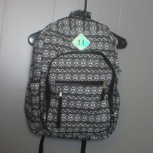 Black and white backpack
